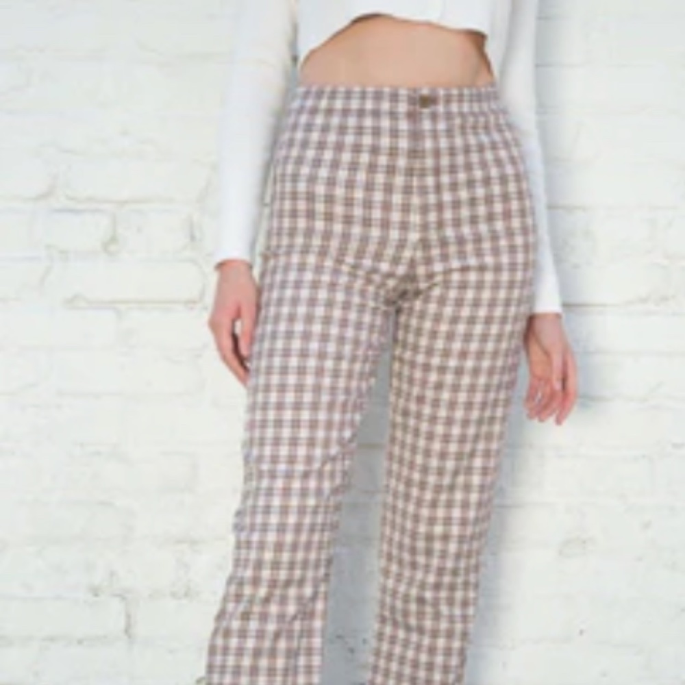 Brandy Melville - Plaid High Rise Pants